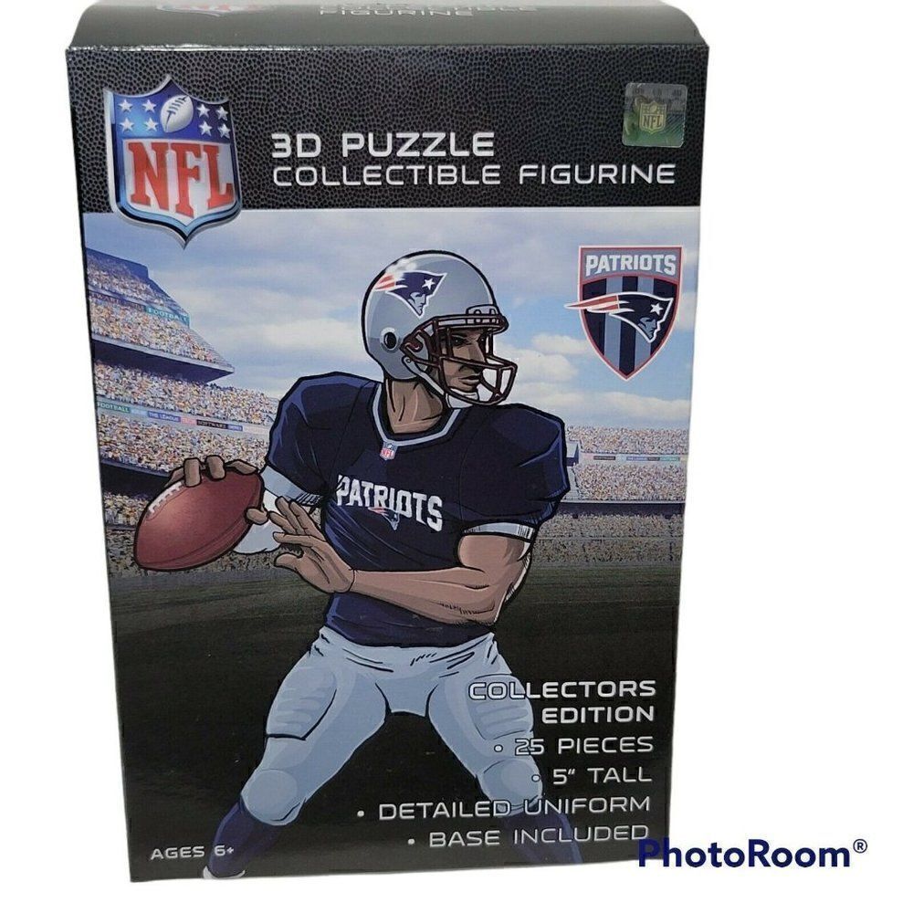 New England Patriots 3D Puzzle Uniform Collectible Figurine 25 Pieces NFL Gift‎